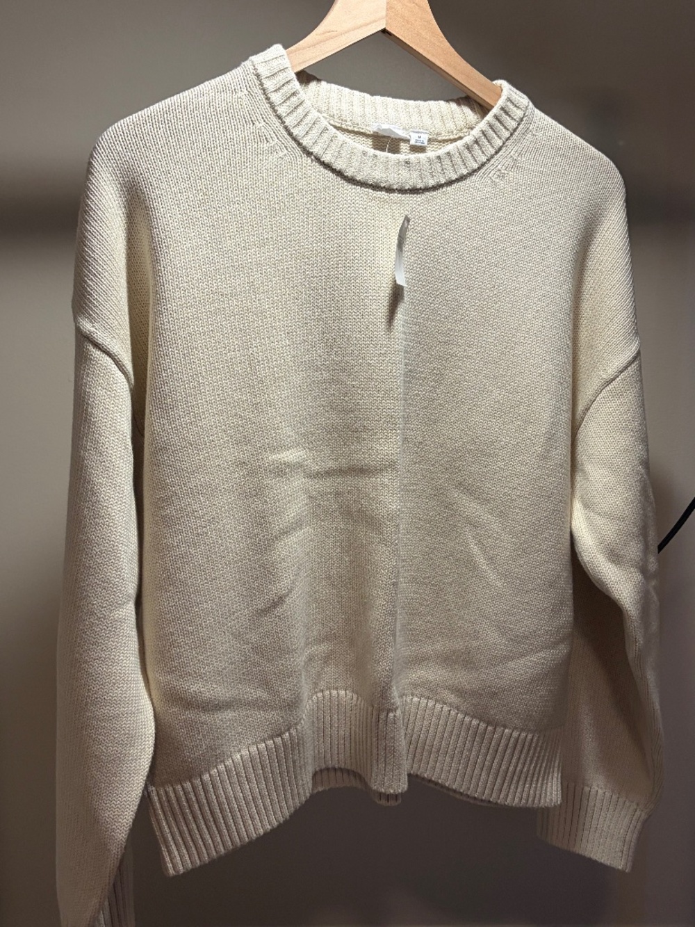 Gap tan crewneck cotton sweater